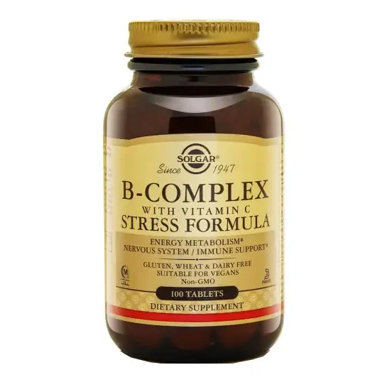 B-Complex with Vitamin C Stress Formula SOLGAR (Lọ 100 viên)