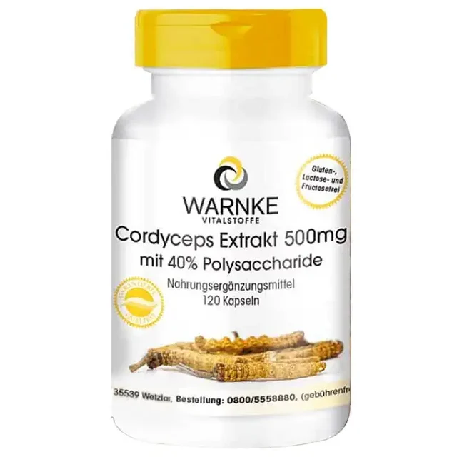 Cordyceps Extrakt 500mg WARNKE (Hộp 120 Viên)
