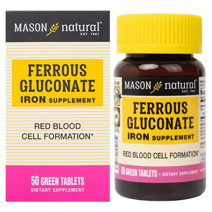 Ferrous Gluconate Mason Natural (Hộp 50 Viên)