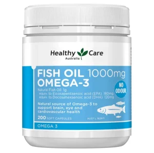 Fish Oil 1000mg Omega-3 HEALTHY CARE (Lọ 200 Viên)