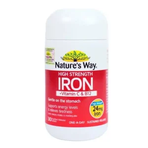 High Strength Iron + Vitamin C&B12 NATURE'S WAY (Hộp 30 Viên)