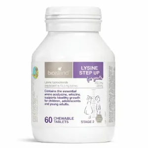 Lysine Step Up For Youth BIOISLAND (Hộp 60 Viên)