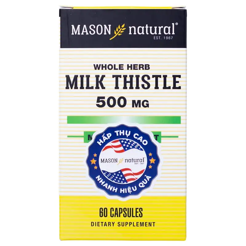 Milk Thistle Mason Natural 500mg (Hộp 60 Viên)