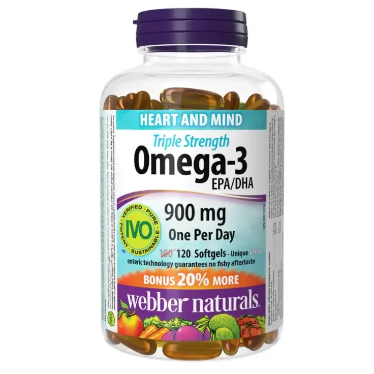 Omega 3 Triple Strength WEBBER NATURALS (Lọ 120v)