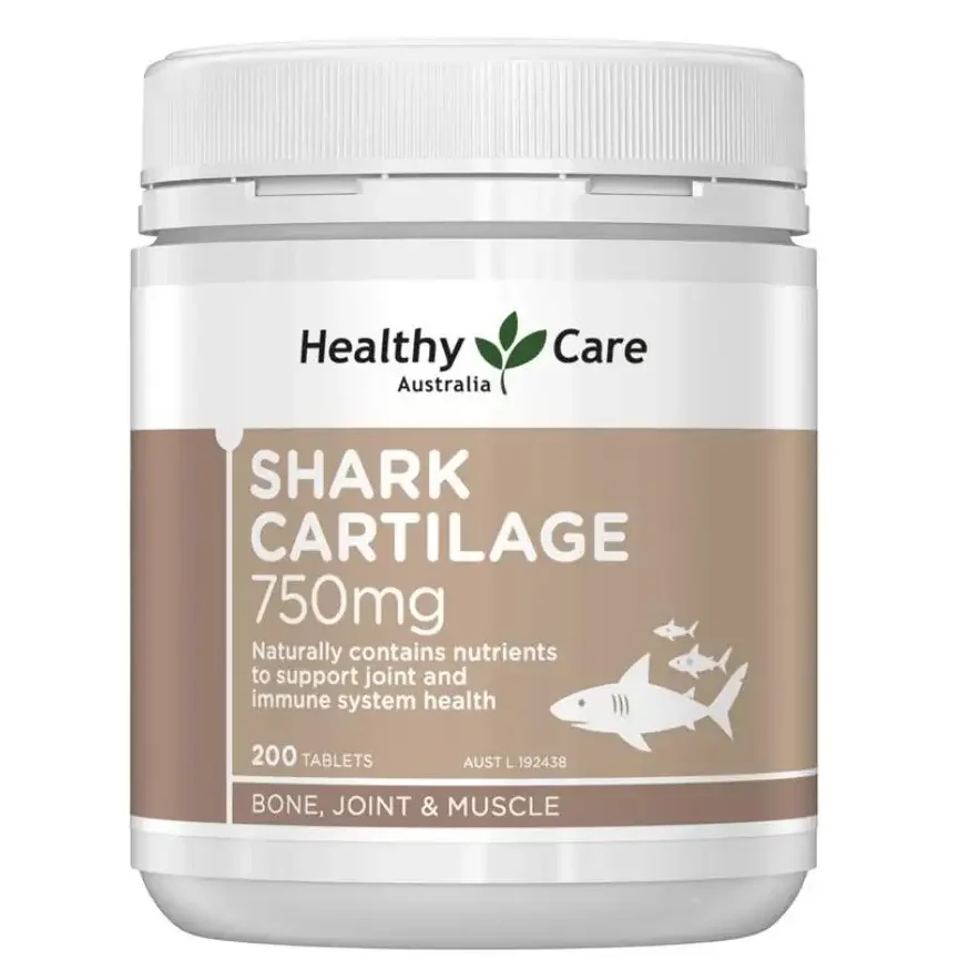 Shark Cartilage 750mg HEALTHY CARE (Lọ 200 Viên)