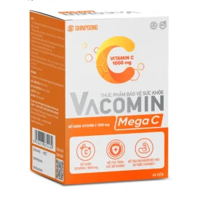 Vacomin Mega C 1000mg Shinpoong (Hộp 60 Viên)