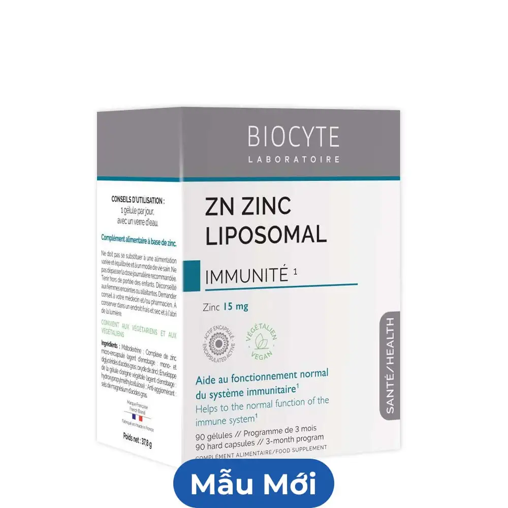 Zn Zinc Liposomal BIOCYTE (Hộp 90 viên)